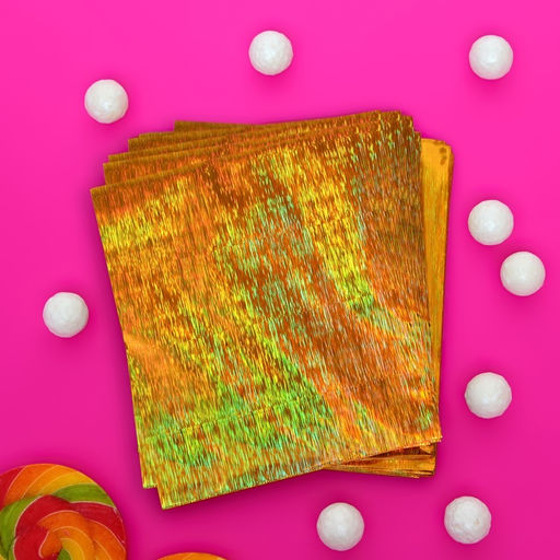 Цена за 50 шт. Пакет подарочный голографический с липкой лентой, «Звездное небо», 10×10+2 см