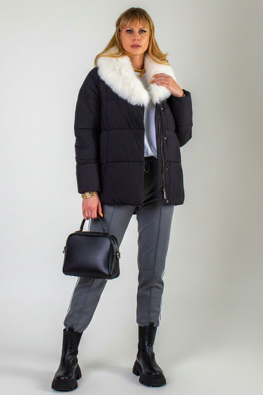 Куртка с меховым воротником арт.6677 зима, евро-зима