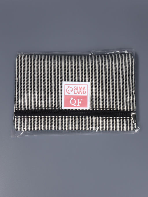 Набор кистей для макияжа SMOKY, 8 шт., чехол на молнии, белый, чёрный