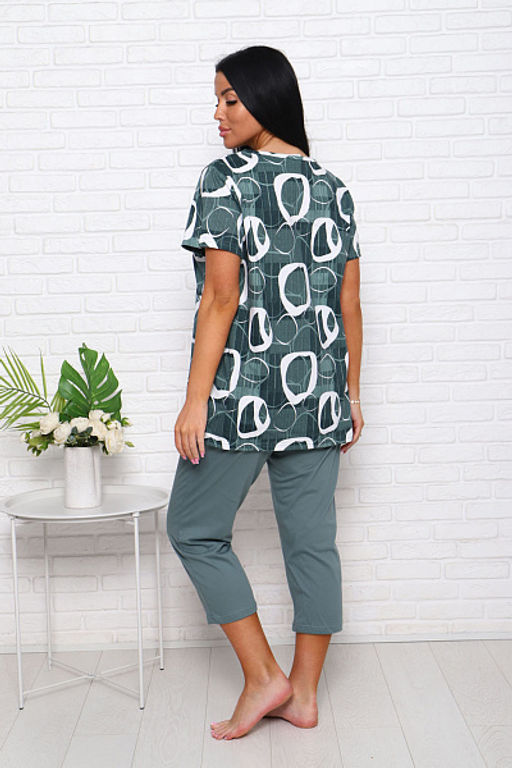 Костюм с бриджами (00983, зеленый) - Плиона фото 10