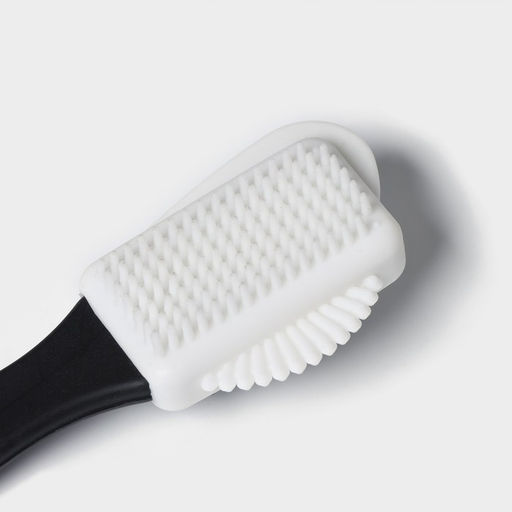 Цена за 3 шт. Щётка для обуви тройная: замша, нубук, велюр, 15×4 см, чёрная