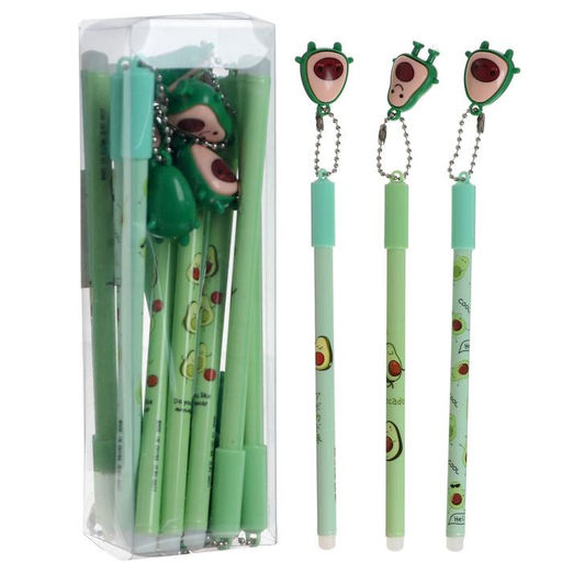 Цена за 12 шт. Ручка - прикол гелевая «Авокадо», МИКС