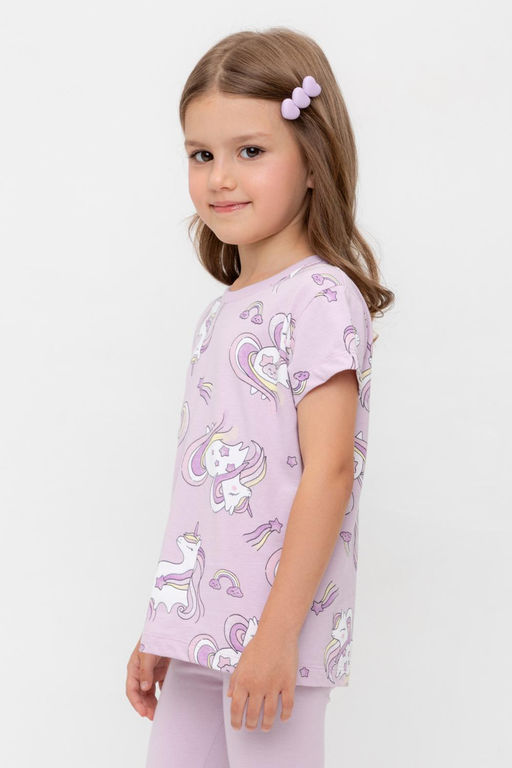 Crockid _ КР 302326/ледяная орхидея,единороги к539 фуфайка (футболка) для дев  фото 3