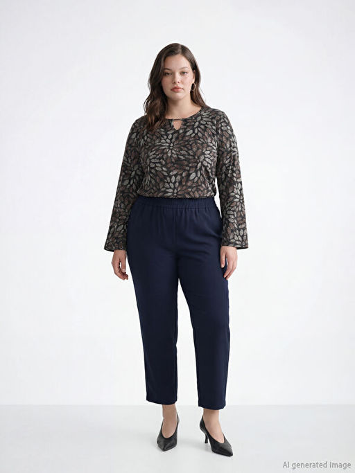 Beli Lastikli Geni? Pa?a Kad?n Pantolon