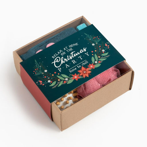 Новогодний подарочный набор «Этель» Christmas party, полотенце 30×60 см, мочалка, расчёска