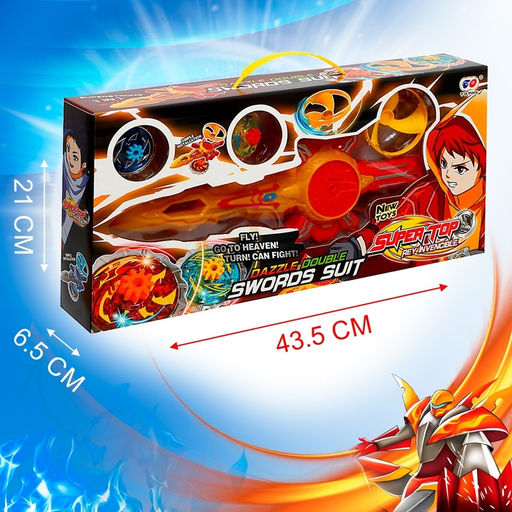 Волчки Супер меч, набор 3 шт., двойной запуск, с вертушкой - Simaland фото 6