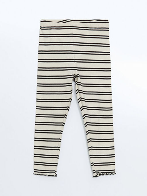 Beli Lastikli ?izgili K?z ?ocuk Tayt