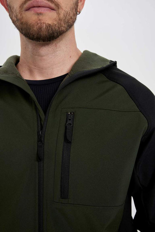 DeFactoFit Slim Fit Куртка с капюшоном Пальто Softshell  фото 5