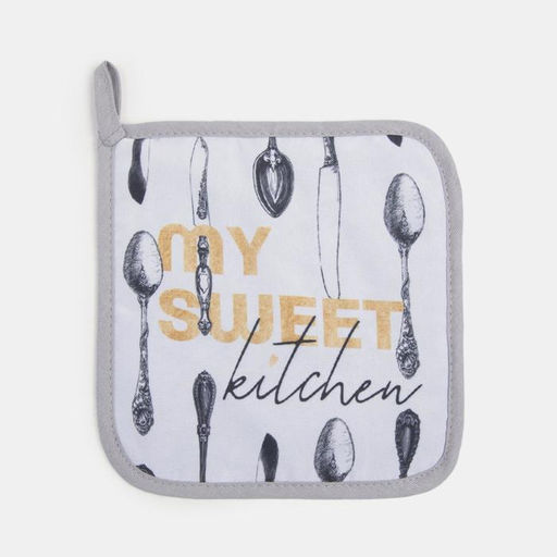 Набор кухонный Приборы, варежка-прихватка 20х28см, прихватка 17х17см, 35% х/л,65% п/э - Доляна фото 5