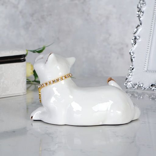 Статуэтка Кошка белая 6х10х7 см / B3009-4 /уп 96/ - ГалеонТрейд фото 4