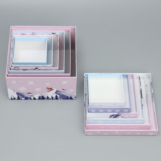 Набор подарочных коробок 6 в 1 С Новым годом, 10?10?6 20?20?11 см