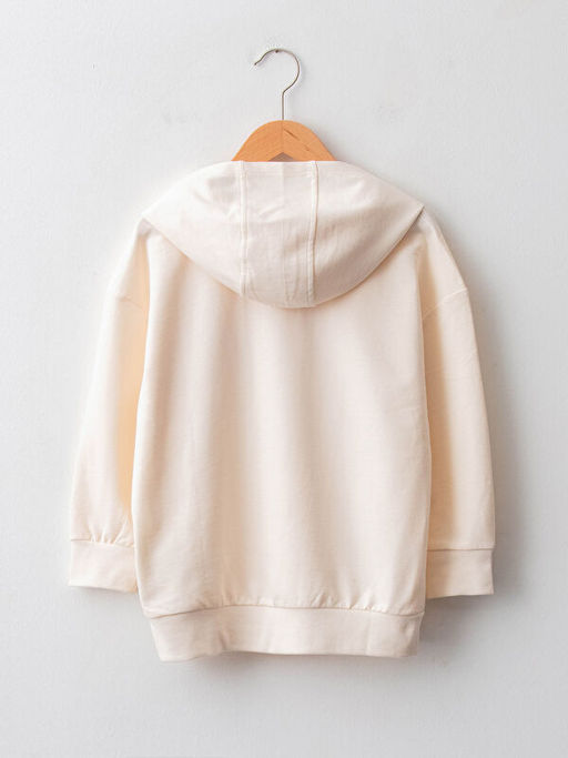 Kap??onlu Bask?l? Uzun Kollu K?z ?ocuk Sweatshirt - Waikiki фото 2