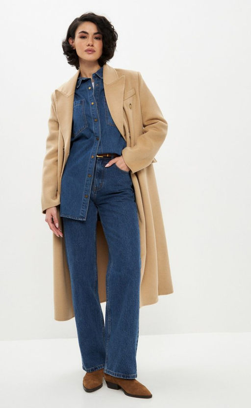 Рубашка джинс F322-0410 b.blue - Fine joyce фото 9