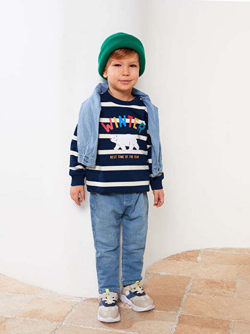 Beli Lastikli Erkek Bebek Jean Pantolon - Waikiki фото 2