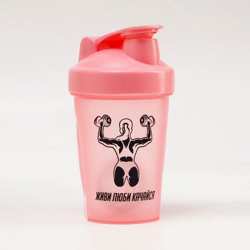 Шейкер спортивный Женщина с гантелями, 400 мл