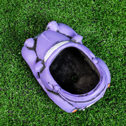 Горшок для цветов «Машинка» керамический, 200 мл, 14×8×7 см, сиреневый