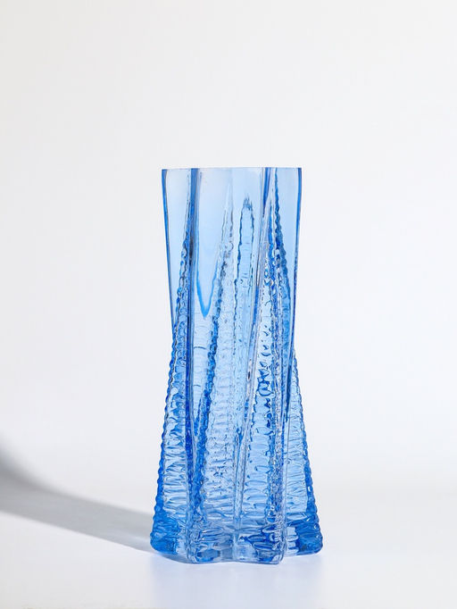 Ваза «Флоранс», 25×11×9 см, стекло, голубая