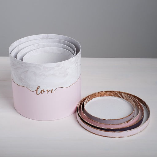 Набор коробок 4 в 1, упаковка подарочная, Мрамор, 14?14?13 - 20?20?17.5 см