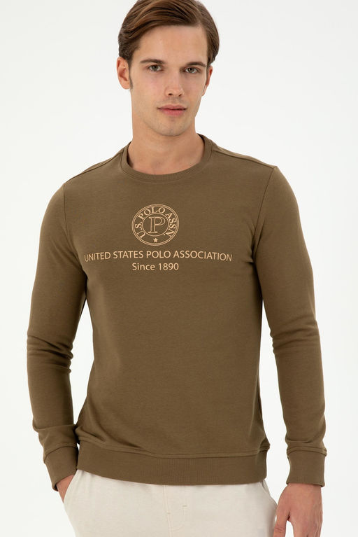 Мужской свитшот цвета хаки Неожиданная скидка в корзине - U.s. polo assn фото 3