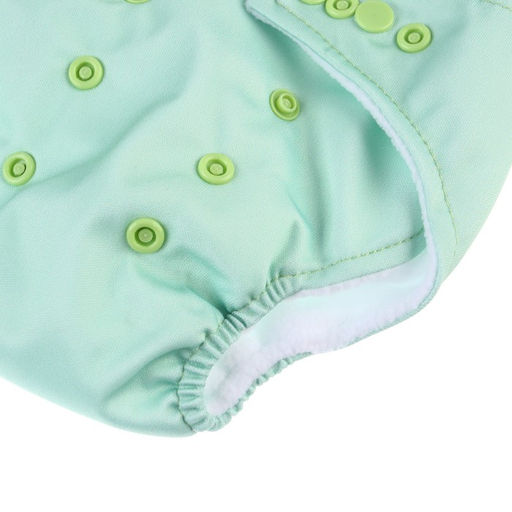 Многоразовый подгузник, флис, цвет светло зеленый - Крошка я фото 5
