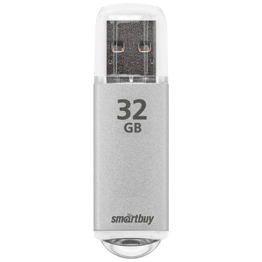 Флешка Smartbuy V-Cut, 32 Гб, USB 2.0, чтение до 25 Мб/с, запись до 15 Мб/с, серая