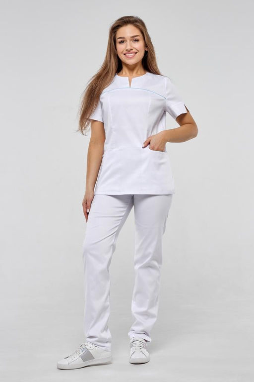 Костюм хирургический 185 CVC. Цвет: белый