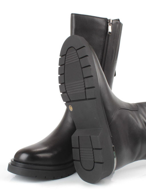 ZA4226M BLACK Сапоги зимние женские (натуральная кожа, натуральный мех, натуральная байка)