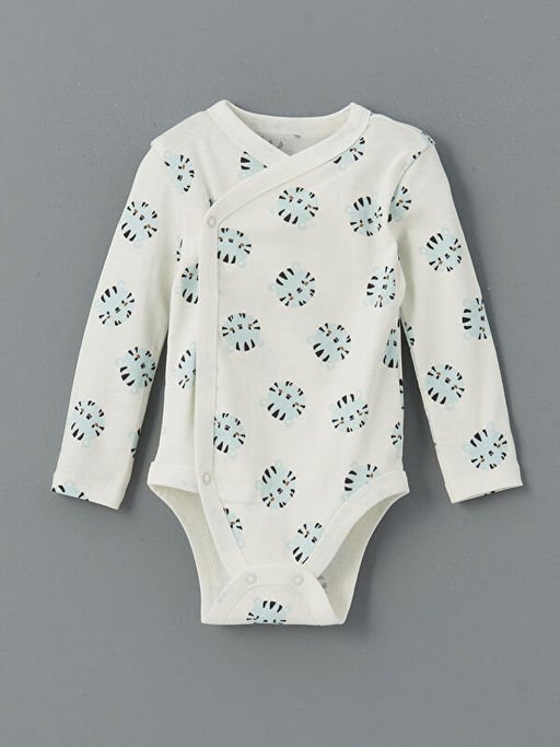 Kruvaze Yaka Erkek Bebek ??t??tl? Body