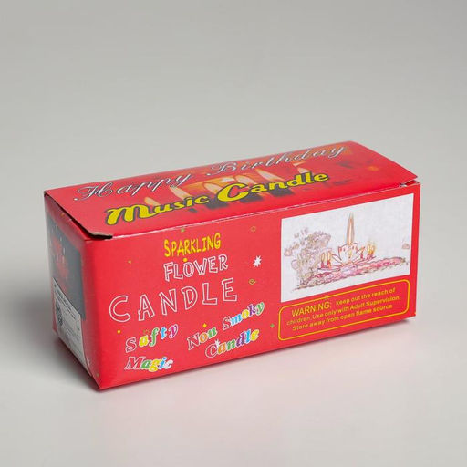 Свеча для торта музыкальная Тюльпан, красная, 125 см - Simaland фото 4