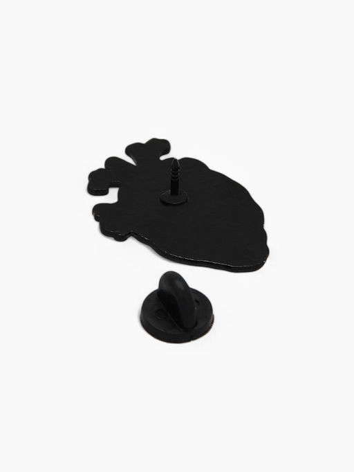 Значки-неразлучники Сердца, 2 шт. бело-голубые в чёрном металле