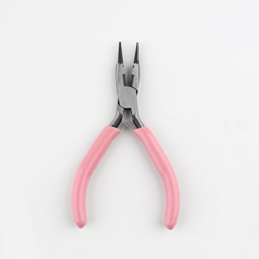 Круглогубцы с бокорезом, для рукоделия, 13×6.5 см, розовые