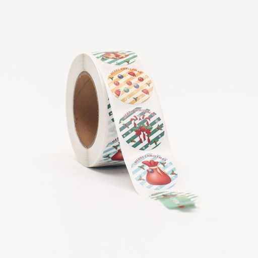 Наклейки в рулоне Mary Christmas, 500 шт., 2.5?2.5 см