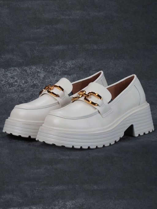 03-PDAG52-2 BEIGE Лоферы женские (натуральная кожа)