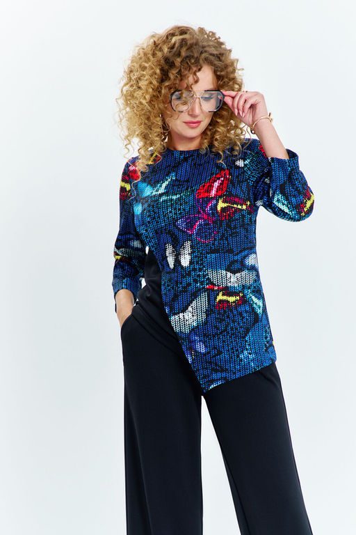 Костюм Euro Moda 626 черный, мультиколор