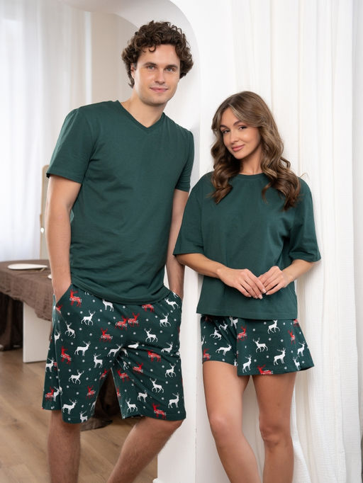 Мужская новогодняя пижама из 100% хлопка - Binita фото 5