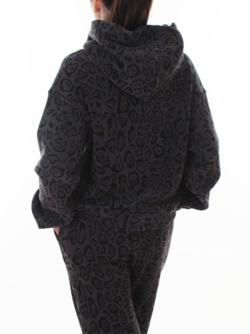 003 DK. GRAY/LEOPARD Костюм спортивный зимний женский (95% хлопок, 5% полиэстер)