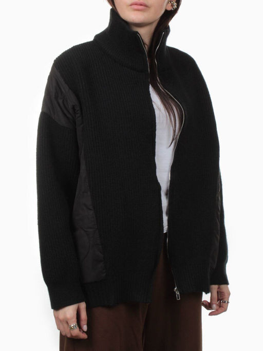 3155 BLACK Куртка-кардиган женская (90% хлопок, 10% синтепон) - Fashion фото 6