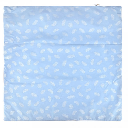 Наперник пуходержащий 60х60см Перышко на голубом, тик смесовый 135г/м2 (хлопок 80%, полиэстер 20%), на молнии, упаковка ПП 22х30см, Домашняя мода (Россия)  фото 6