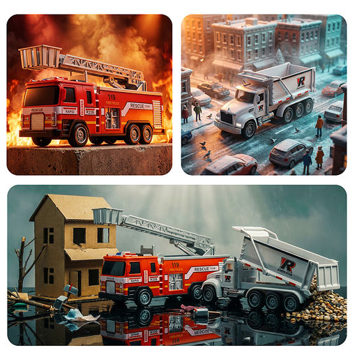 Набор машин "Служба спасения" (инерционная) в коробке