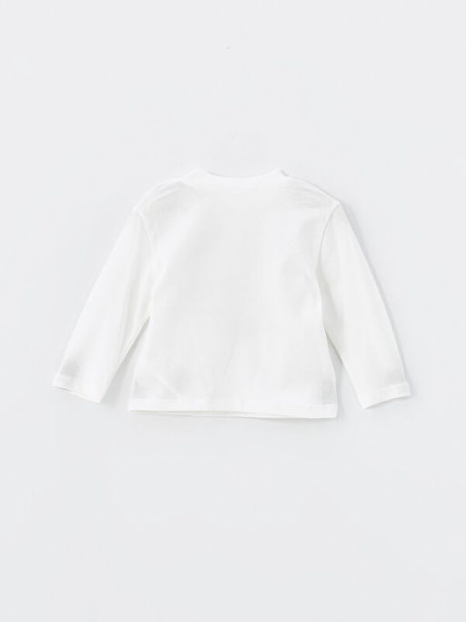 Bisiklet Yaka Bask?l? Uzun Kollu Erkek Bebek Ti??rt - Waikiki фото 2