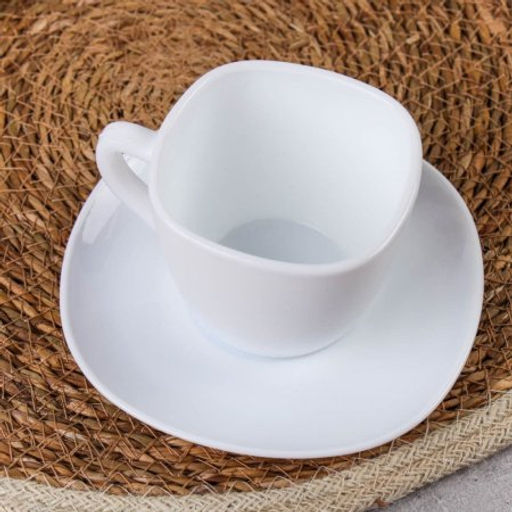 Чайный набор 12 предметов 250 мл белый квадратная форма А / FXB220/FBD220-6A (WHITE ) /уп.8/ картон - Галеонтрейд фото 8