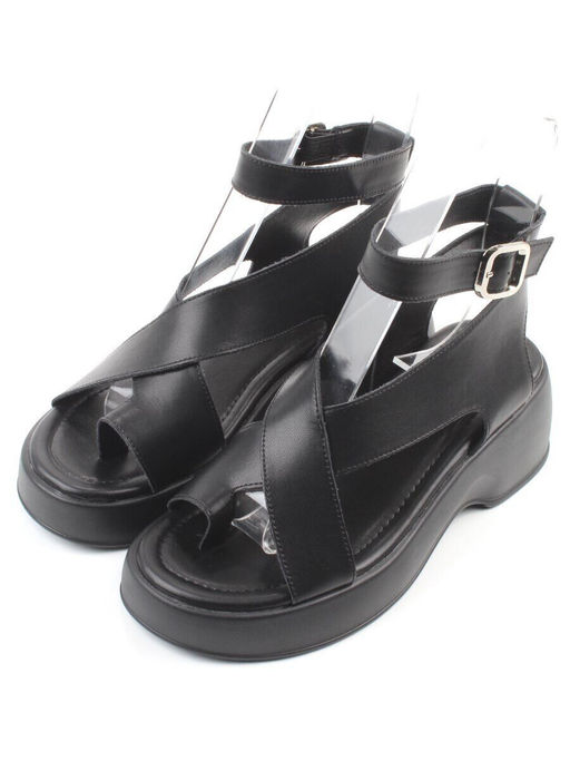 08-XT148-011 BLACK Босоножки женские (натуральная кожа)