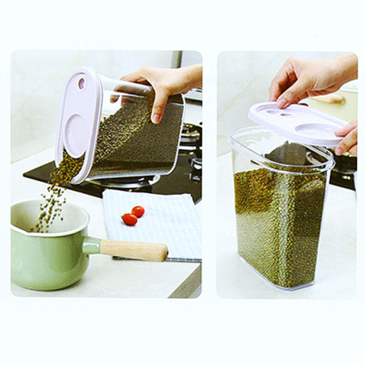 Домашняя мода Банка для сыпучих продуктов акриловая 0,8л 19х10см h7см, набор 2 штуки, розовый (Китай)  фото 3