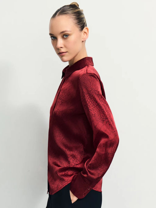 Атласная блузка с принтом / Zarina