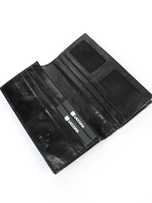LACCOMA клатч V162-16-черный натуральная кожа