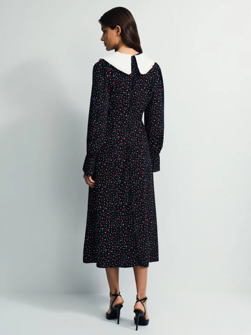 Платье миди с контрастным воротником / Zarina  фото 9