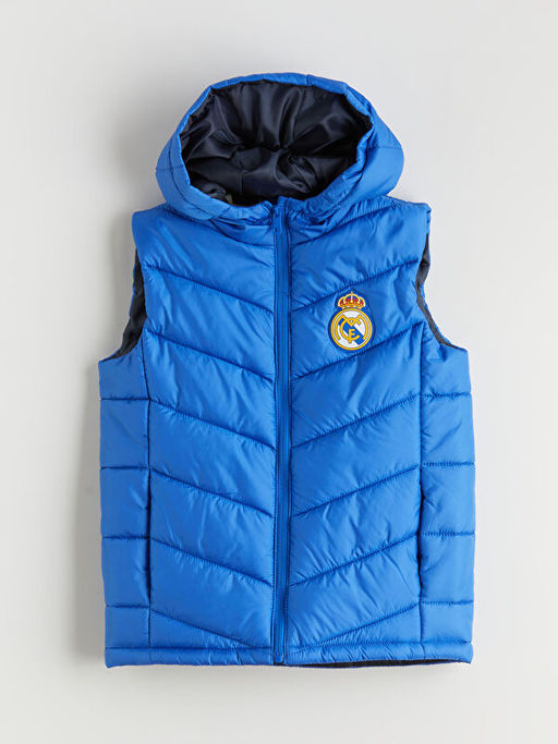 Kap??onlu Real Madrid Bask?l? Erkek ?ocuk ?i?me Yelek
