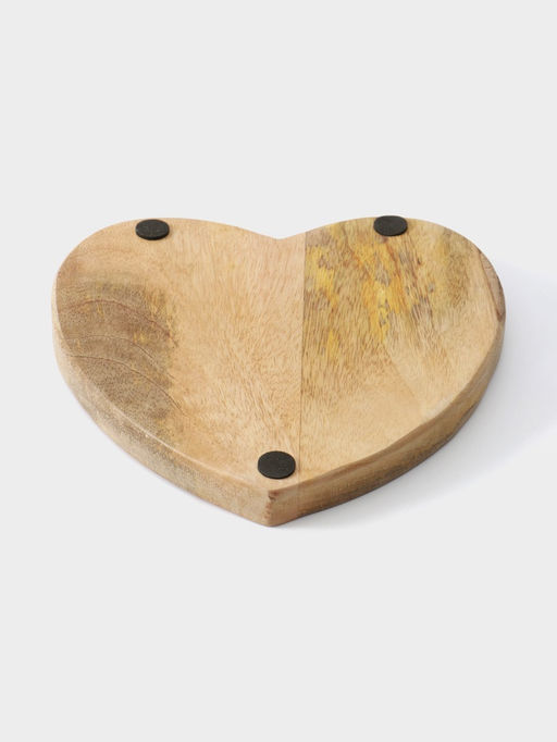 Блюдо в форме сердца Пряник, 20.5?20?2.3 см, дерево манго