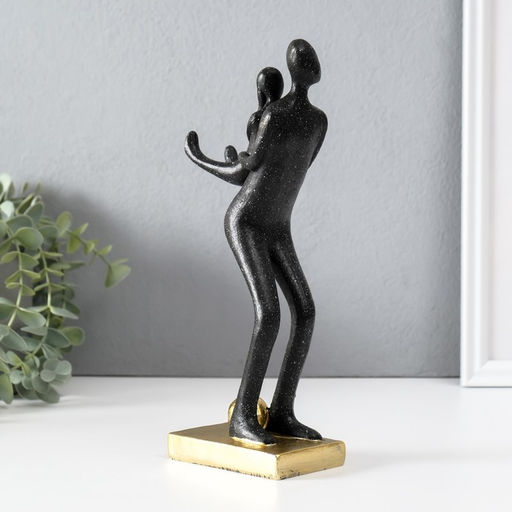 Фигурка полистоун «Как за каменной стеной», чёрный, 6×10.5×25 см