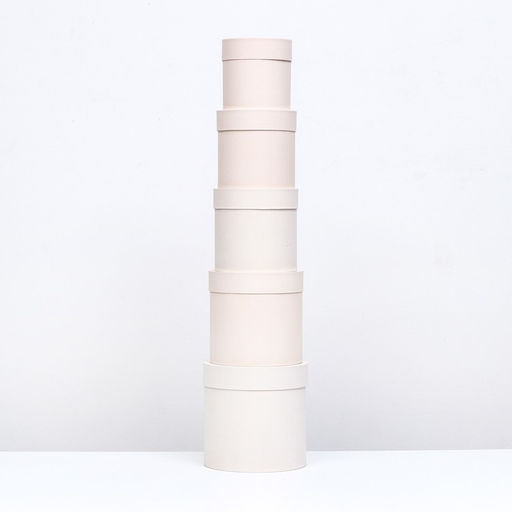 Набор шляпных коробок 5 в 1 Ваниль, 20 20 20 13,5 13,5 13,5 см - UPAK LAND фото 8